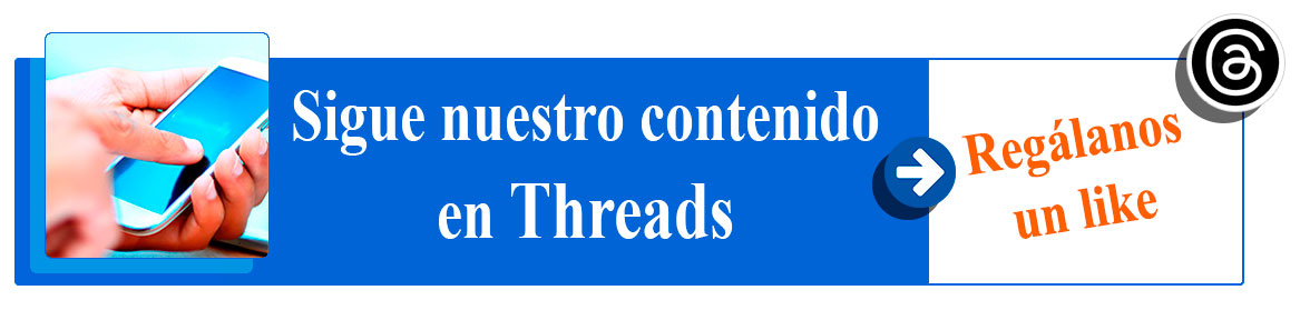 Mano accionando un tel&eacute;fono m&oacute;vil para visitar Threads