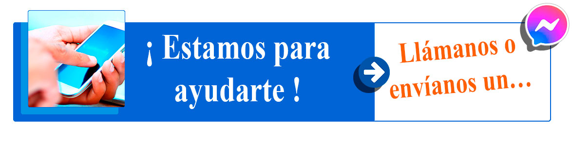 Mano accionando un tel&eacute;fono m&oacute;vil para enviar mensaje por Messenger