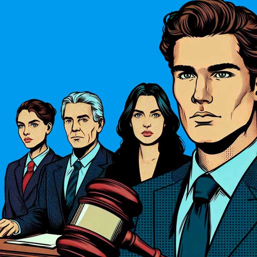 abogado-de-mediana-edad-soteniendo-un-gavel-en-mano-viste-con-corbata-y-saco-al-fondo-se-ve-otro-grupo-de-abogados-un-hombre-al-medio-y-dos-mujeres-a-los-lados